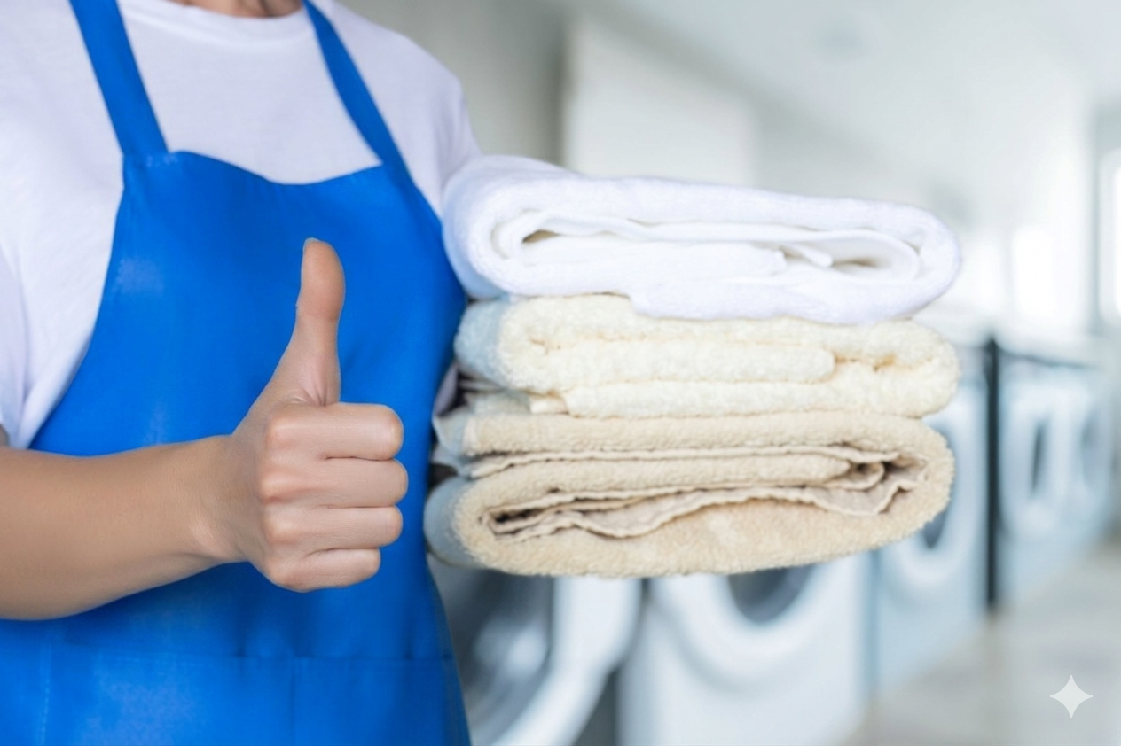 Laundry Worker Blue